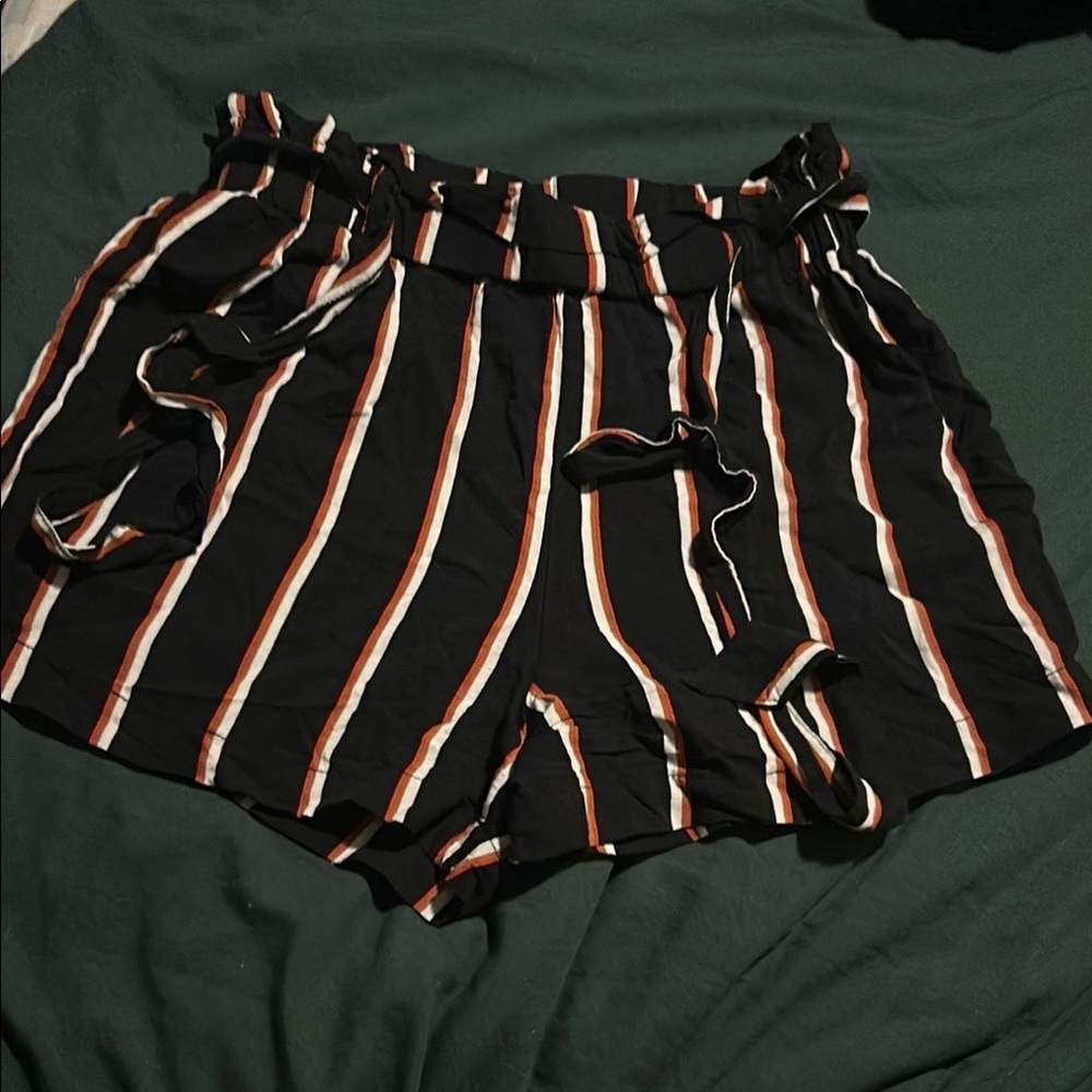 Charlotte Russe Black and White High Waist Shorts